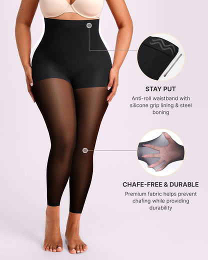 MistWeave™ High-Waisted Sheer Shaping Tights