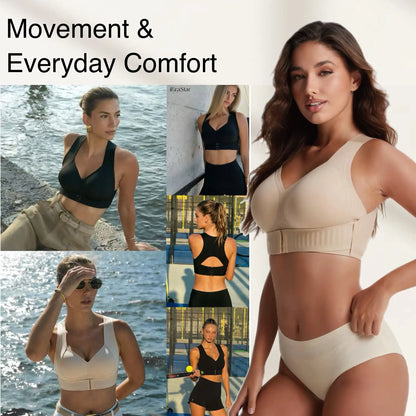 Women wearing supportive bras and matching underwear for active everyday comfort